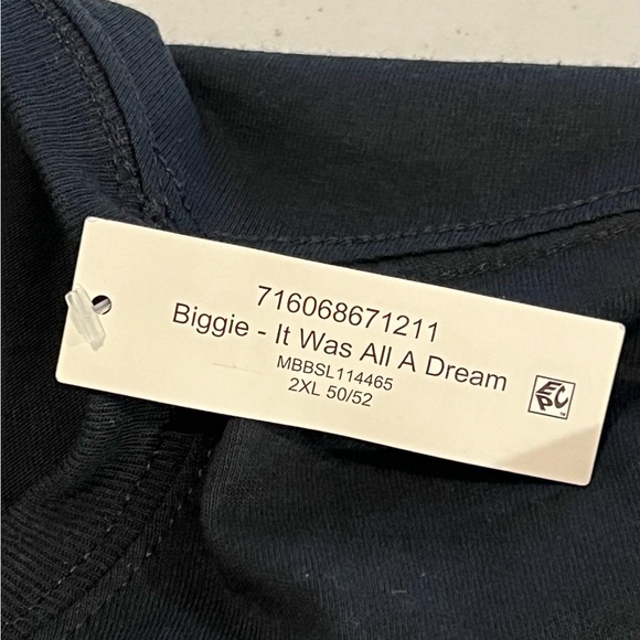 Notorious Biggie Smalls B.I.G. Black “It was all a dream”Rap Tee Tshirt Sz 2XL - Picture 7 of 9